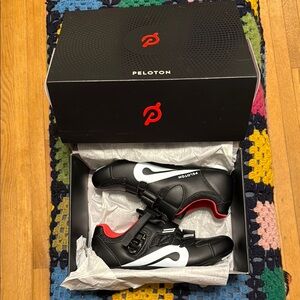 NWT Peloton Black and Red Athletic Shoes Modern Design